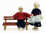 クレーブス人形 おじいさんとおばあさん　ドールハウス人形　　アンネドーレ・クレーブス工房　ドイツ